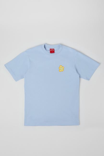 Camper T-Shirt Blue Organic Cotton T-Shirt New Arrivals