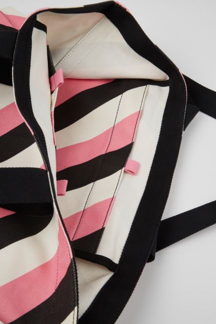 Ado Black Pink And White Recycled Cotton Tote Bag Exclusive Camper