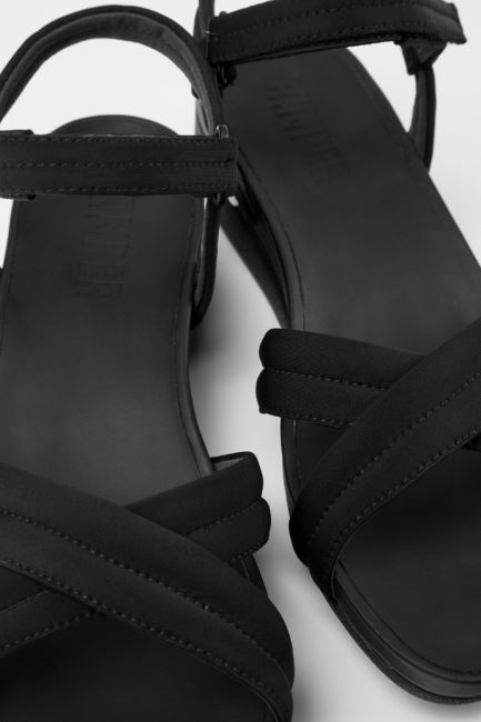 Camper Design Minikaah Black Recycled Pet And Nylon Sandals For Women